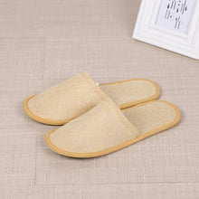 Load image into Gallery viewer, 2019 New Simple Unisex Slippers Hotel Travel Spa Portable Men Slippers Disposable Home Guest Indoor Cotton Fabric Men Slipper