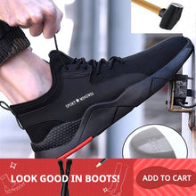 Load image into Gallery viewer, Men's Steel Toe Work Safety Shoes Casual Breathable Outdoor Sneakers Puncture Proof Boots Comfortable Industrial Shoes for Men